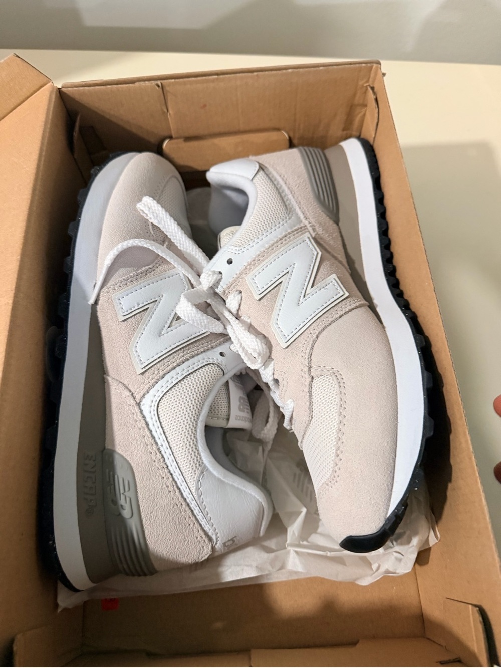New Balance 574 core Sneakers in Light Grey and White - Picture 16 of 16